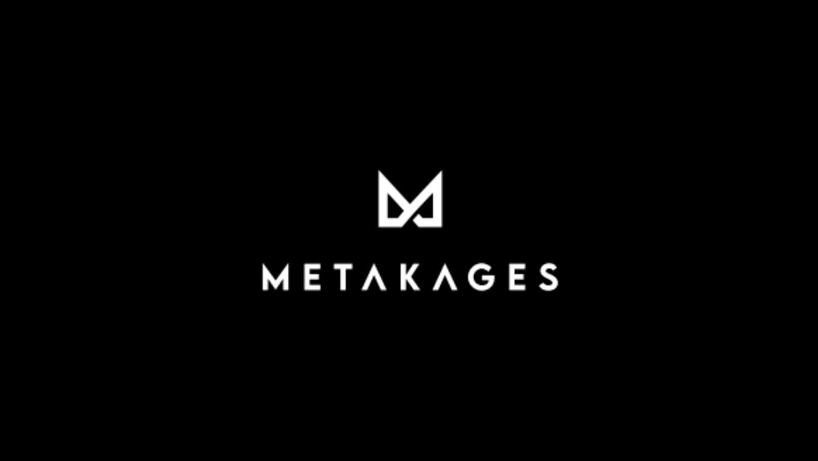 Metakages project wordmark on a black background